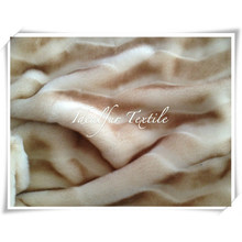 Short Pile Boa Plush Fur with Printed and Cutting